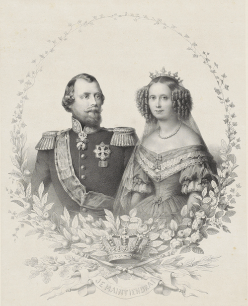 Koning Willem III van oranje en Koningin Sophie Zilver.nl