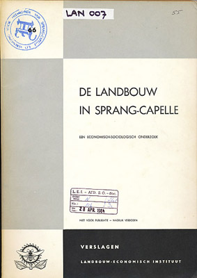Cover of De Landbouw in Sprang-Capelle
